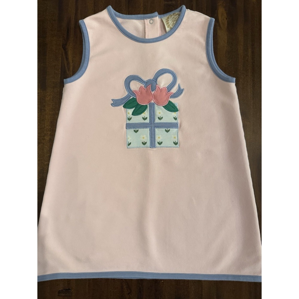 The Beaufort Bonnet Company Annie Apron Dress in Palm Beach Pink Size 3T